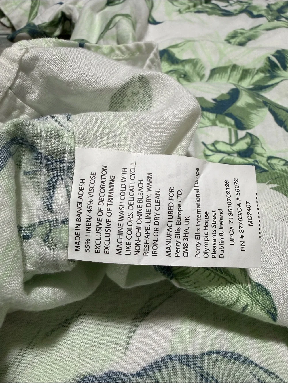 Donald Ross Floral Polo Shirt Men’s L Blue Green Dallas Athletic Club Golf